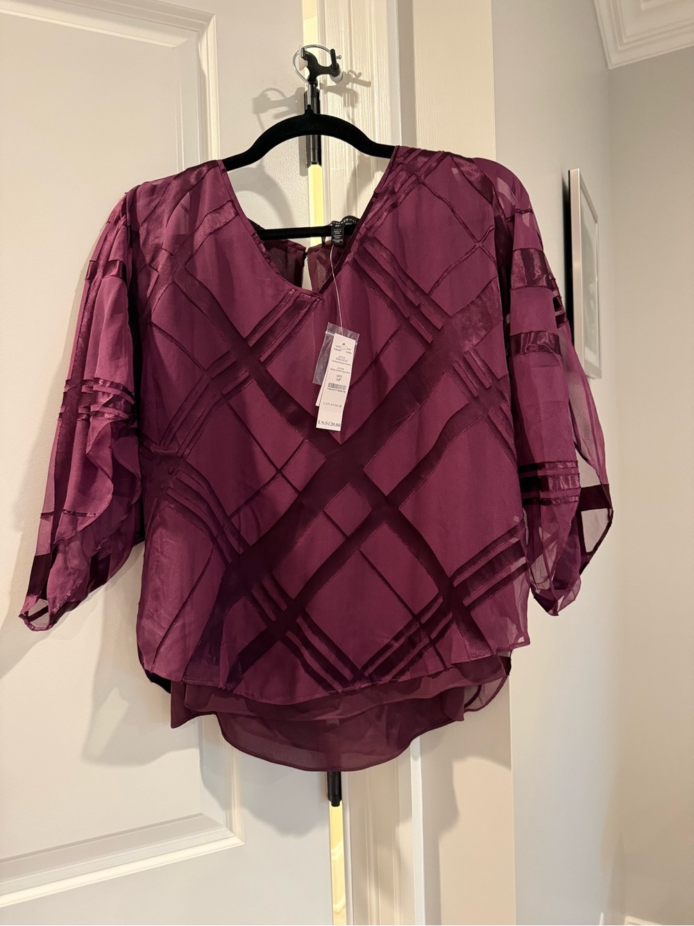 White House Black Market Plum Blouse